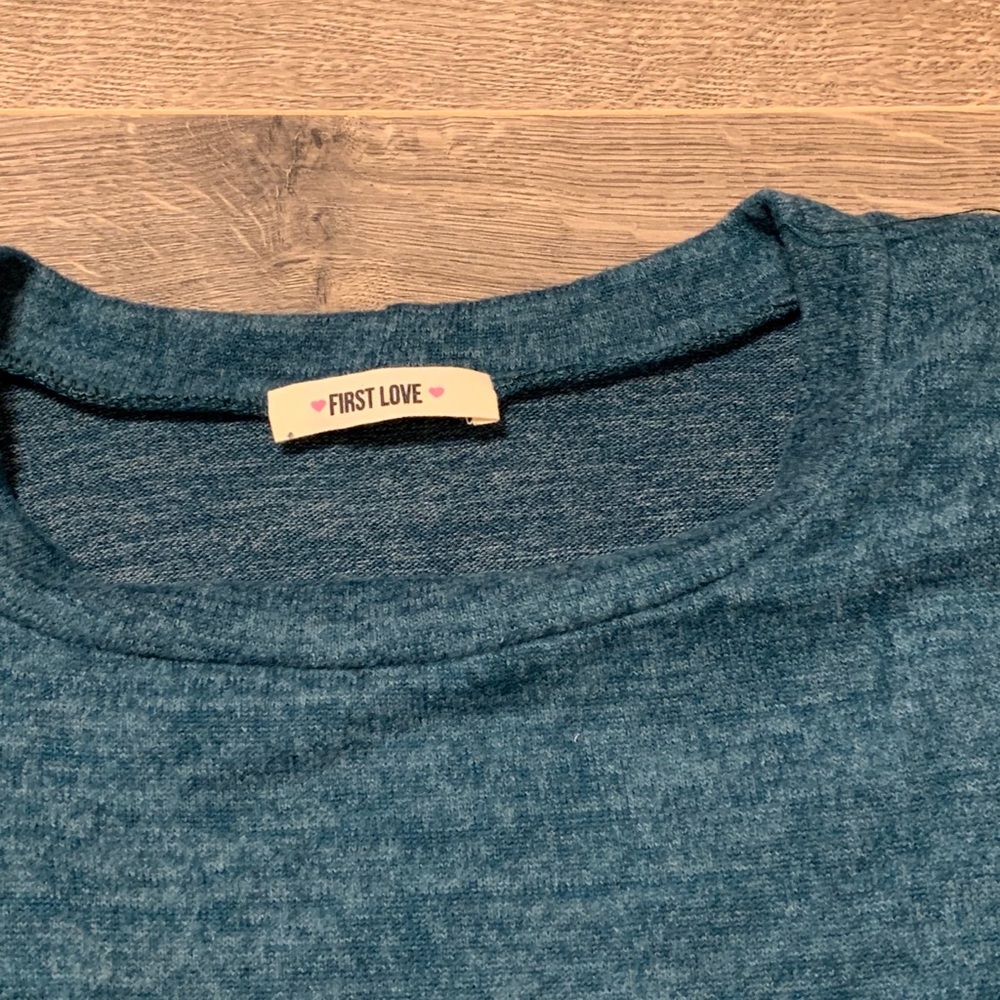 Blue Ruffled Sweater - Picture 2 of 3
